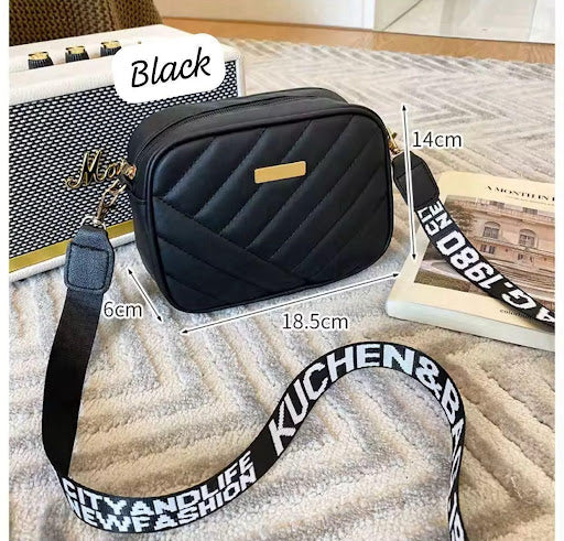 Trendy Crossbody Bag for Women – PU Leather Shoulder Sling Bag with Adjustable Strap