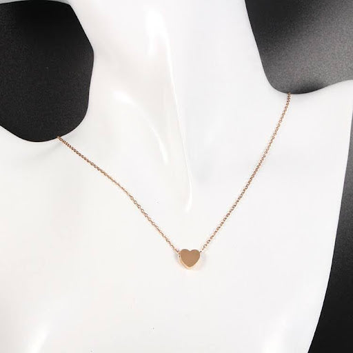 Rose Gold Heart Pendant Necklace – Minimal Jewelry for Women in Pakistan