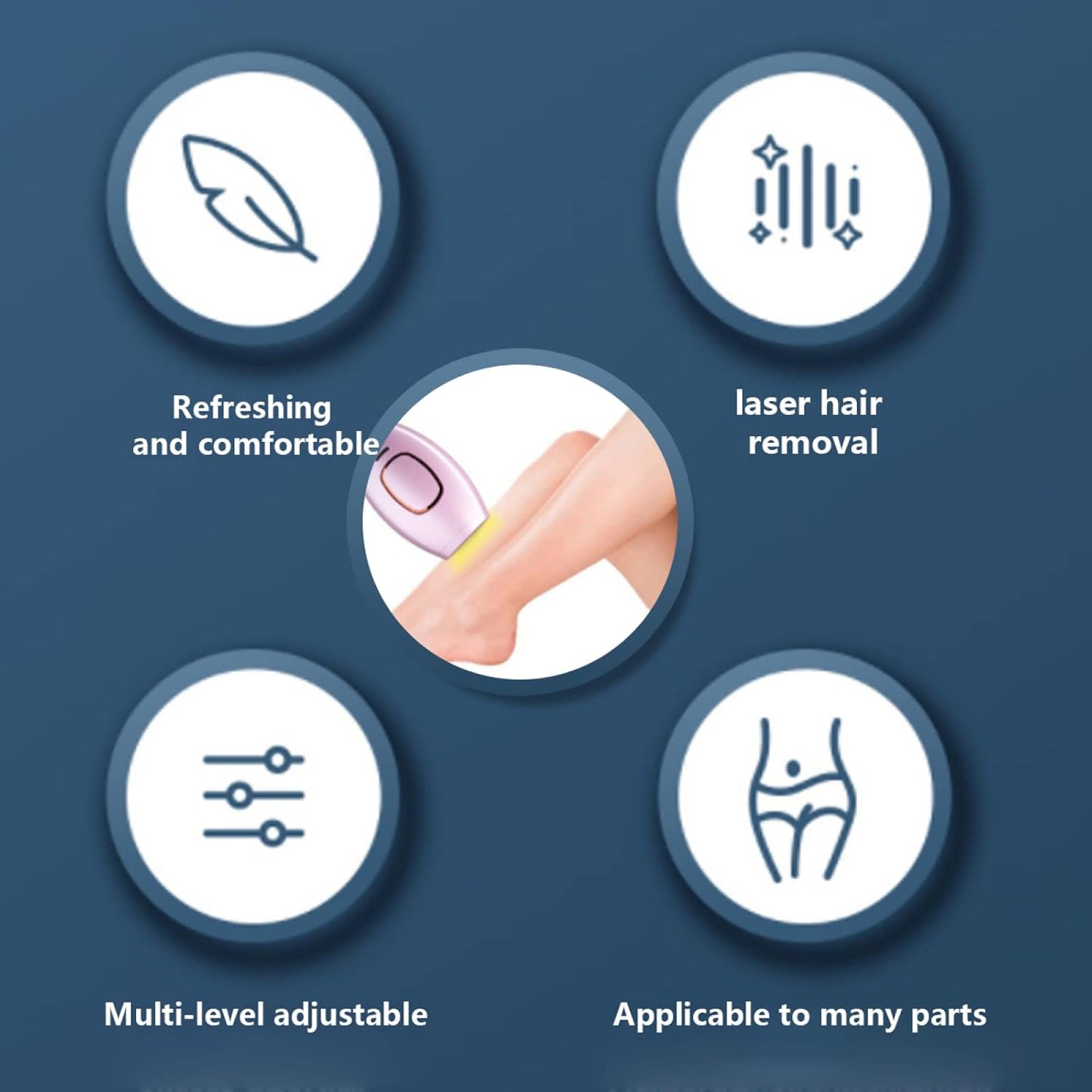 IPL Laser Hair Removal Handset – Painless Permanent Hair Reduction for Face & Body