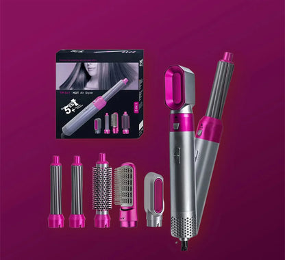 5-in-1 Hair Styler & Airwrap Multi-Functional Hot Air Brush – Curl, Smooth, Volumize & Dry