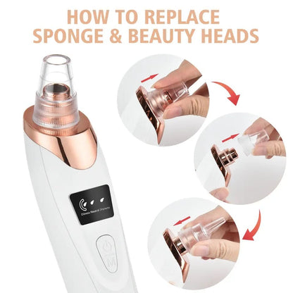 Multi-Functional Blackhead Remover Pore Vacuum with 5 Replaceable Tips