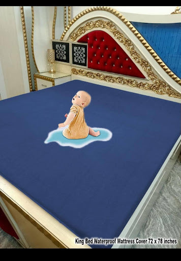 King Size Waterproof Mattress Protector – Fitted Cotton Terry Bed Cover Pakistan