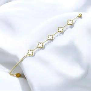 Gold Plated Clover Bracelet for Women – Elegant Fashion Jewelry in Pakistan